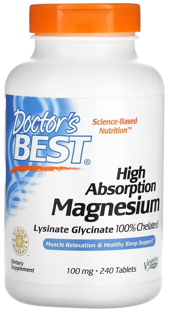 DoctorsBEST Doctor's Best - High Absorption Magnesium | Supports Muscle and Nerve Function - 240 Tablets
