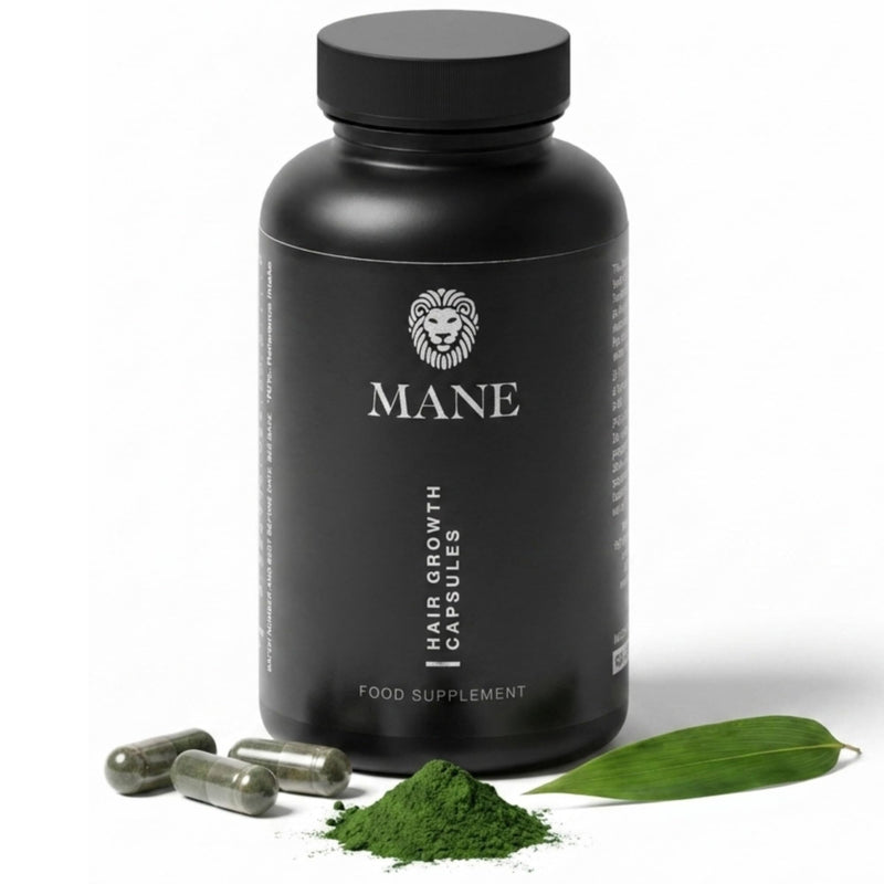Mane Hair Growth Capsules, Hair Growth Vitamins with Biotin, Zinc & Selenium, Supplements for Thicker, Fuller Looking Hair, Daily Hair Vitamins for Men & Women, Vegan, 120 Capsules, 6 Week Supply