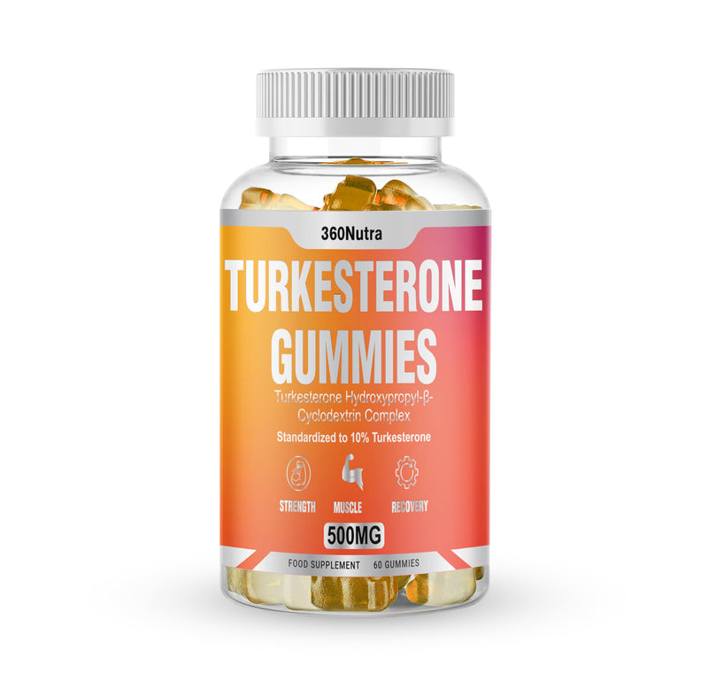 Turkesterone Supplement| Ajuga Turkestanica Extract High Strength Muscle Support Gummies| Muscle Recovery and Muscle Growth Supplements| Vegan High Strength Gummies, Free from Soy, Additives