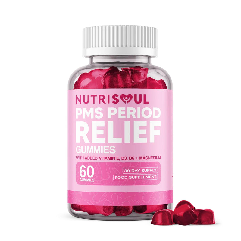 PMS Relief Gummies | Health Supplement for Women | 2000mg Magnesium with Vitamins B6, E, D3 & Dong Quai | Hormone Balance for Women | 60 Non-GMO, Vegan, Gluten Free with Chasteberry Extract