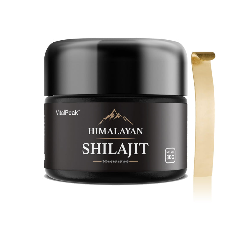 Pure Himalayan Shilajit Resin – 100% Natural Energy + Mineral Supplement – 500 mg Daily Dose – 85+ Trace Minerals + Fulvic Acid – Natural Vitality Enhancer 30G
