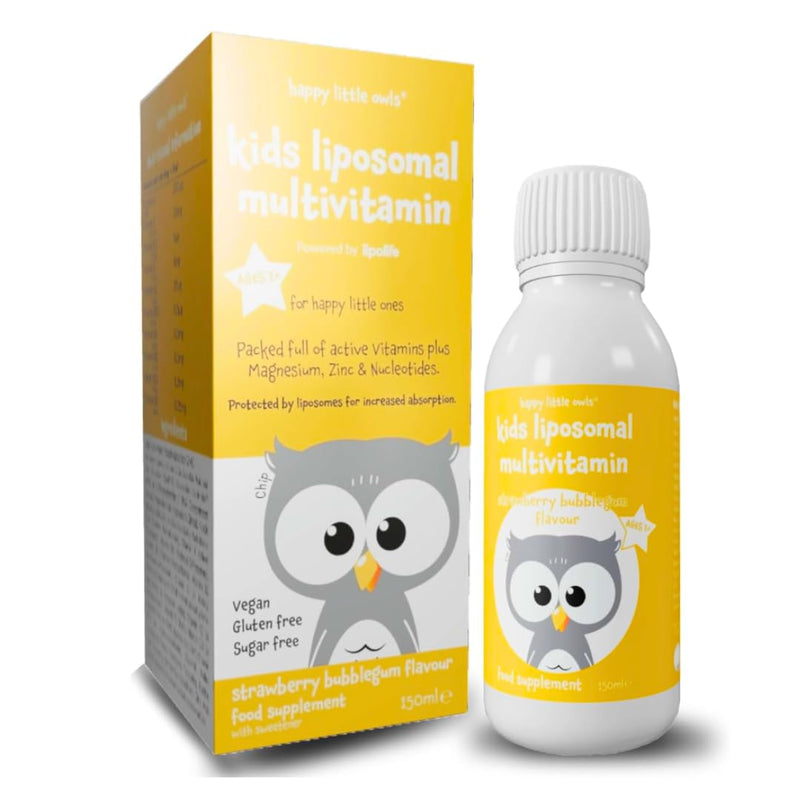 Kids Vitamins Strawberry Bubblegum Multivitamin 150ml – Liposomal Liquid for Kids, Babies 1+ & Toddlers, Vitamin C, D3, B12, Vegan Gluten Free, 30 Servings by Lipolife