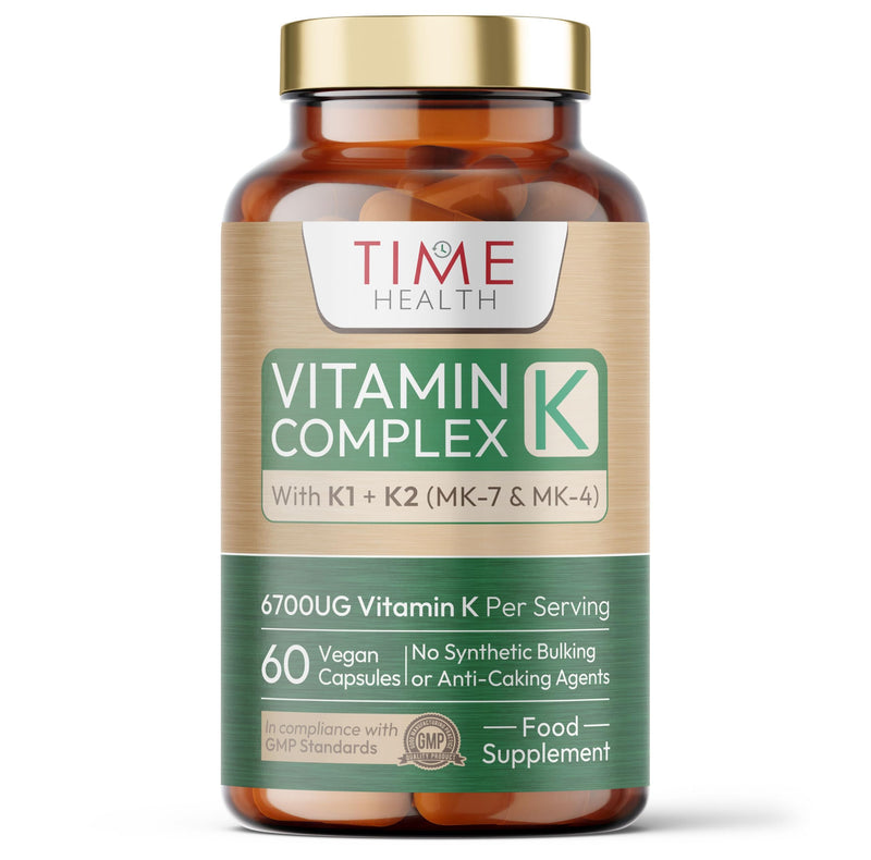 Vitamin K Complex | High Strength 6700ug Per Serving | 60 Capsules | Triple Mix K1 + K2 (MK-7 + MK-4) | Heart & Bone Support | Additive Free | UK Made to GMP Standards | Vegan (60 Count (Pack of 1)) 60 count (Pack of 1)
