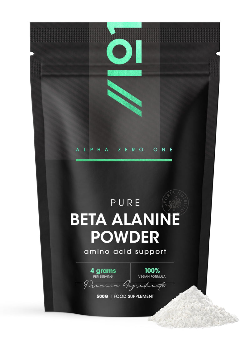 Fermented Beta-Alanine Powder 500g – Unflavoured – Resealable and Recyclable Pouch by Alpha01