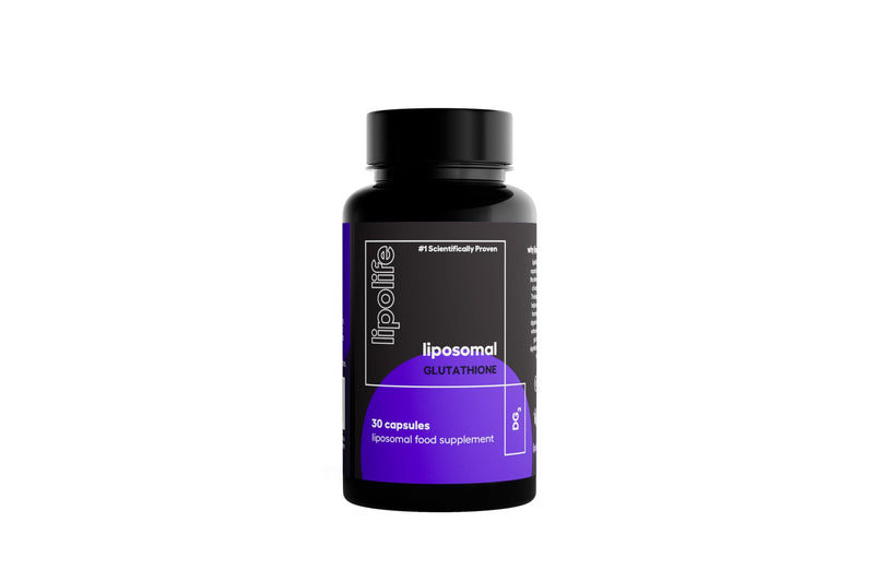 Liposomal Glutathione Capsules – 30 Capsules Month Supply, High Absorption Glutathione Supplement, Antioxidant Detox Support, Reduced Glutathione DG2, Lipolife