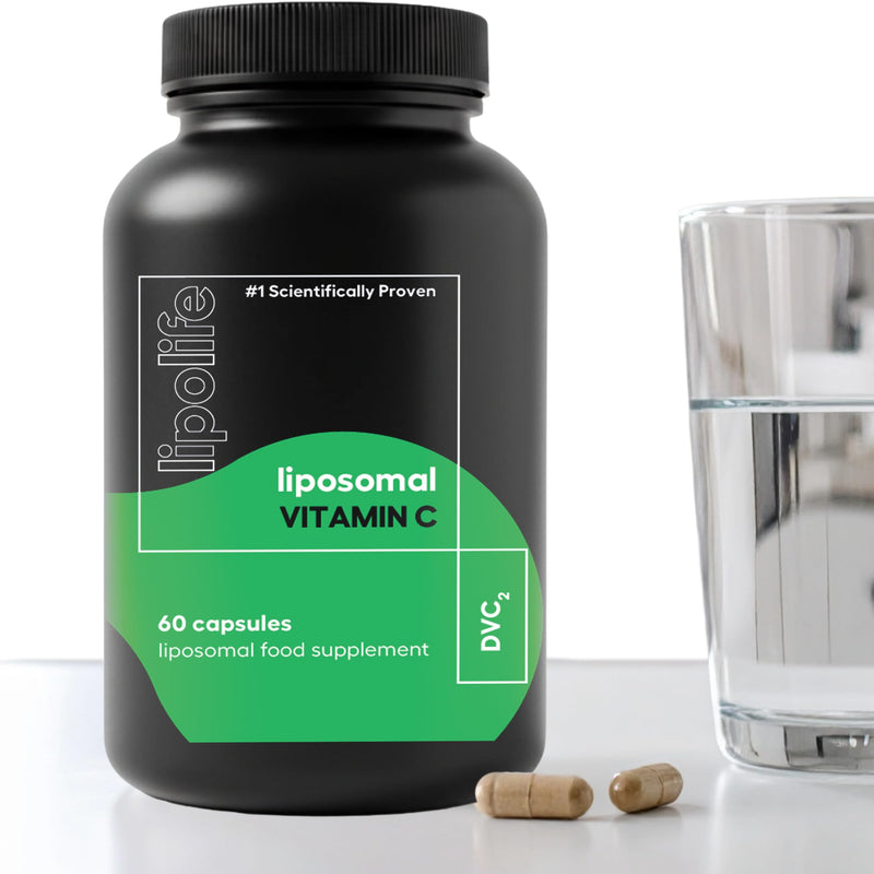Liposomal Vitamin C Capsules, High Strength Vitamin C Supplement, Immune System & Collagen Support, Energy & Skin Health, Vegan Liposomal Vitamin C Using Quali-C, 30-60 Day Supply