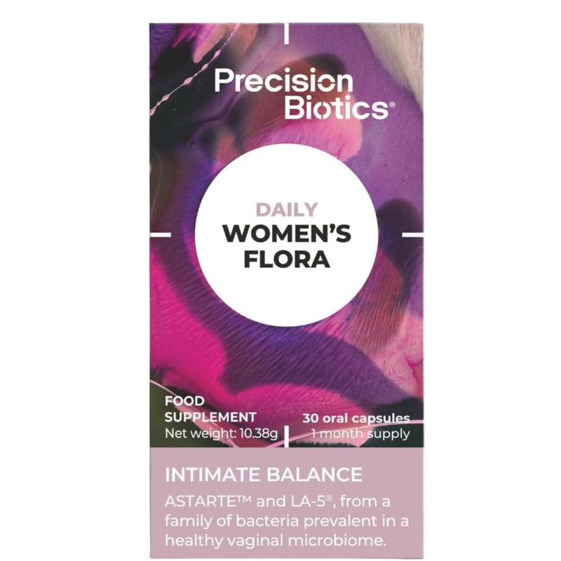 PrecisionBiotics Daily Women's Flora - Probiotics for Women - with Unique Astarte and LA-5 Bacterial Culture Strains - 30 Oral Capsules 30 Capsules