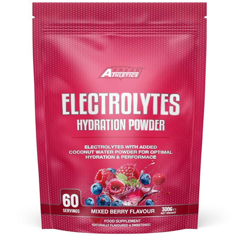 Freak Athletics Electrolytes Powder - 300g Flavoured Electrolytes Naturally Flavoured & Sweetened (300g, Berry)