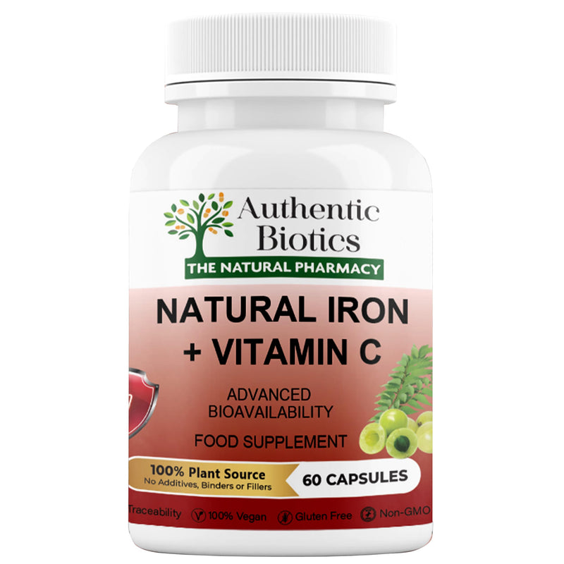 Iron & Vitamin C Supplement | 60 Vegan Capsules | Plant-Based Iron from Curry Leaves & Vitamin C from Amla | Supports Energy, Immunity & Reduces Tiredness | 2 Month Supply 1