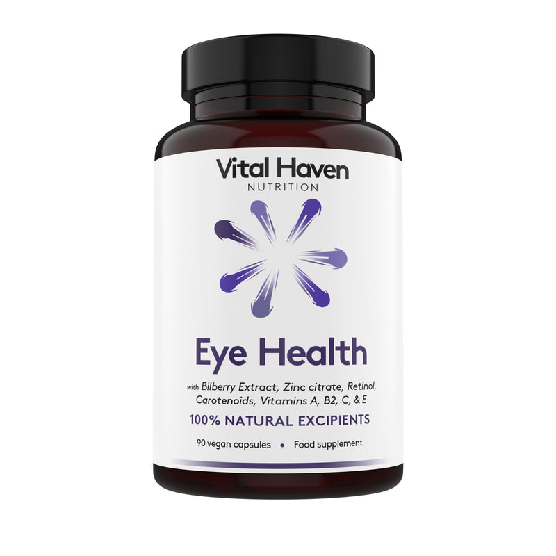 Eye Health Supplement - Meso Zeaxanthin + Lutein + Zeaxanthin + Bilberry and VIT C/A/E/B2 with Zinc - UK Made