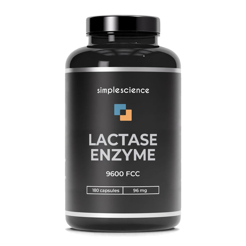 Lactase Enzyme (High Strength) | 9600FCC in One Capsule | 180 Capsules = 180 True Servings | Lactose Intolerance Relief & Digestion Support | Lab Tested | 100% Natural and Non-GMO