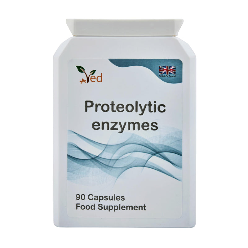 Ved Systemic Proteolytic Enzymes Complex, Mixed Enzyme Formula with Ginger 5 mg & Ionic Trade Minerals 15 mg 90 Vegan Capsule(3 Months Supply)