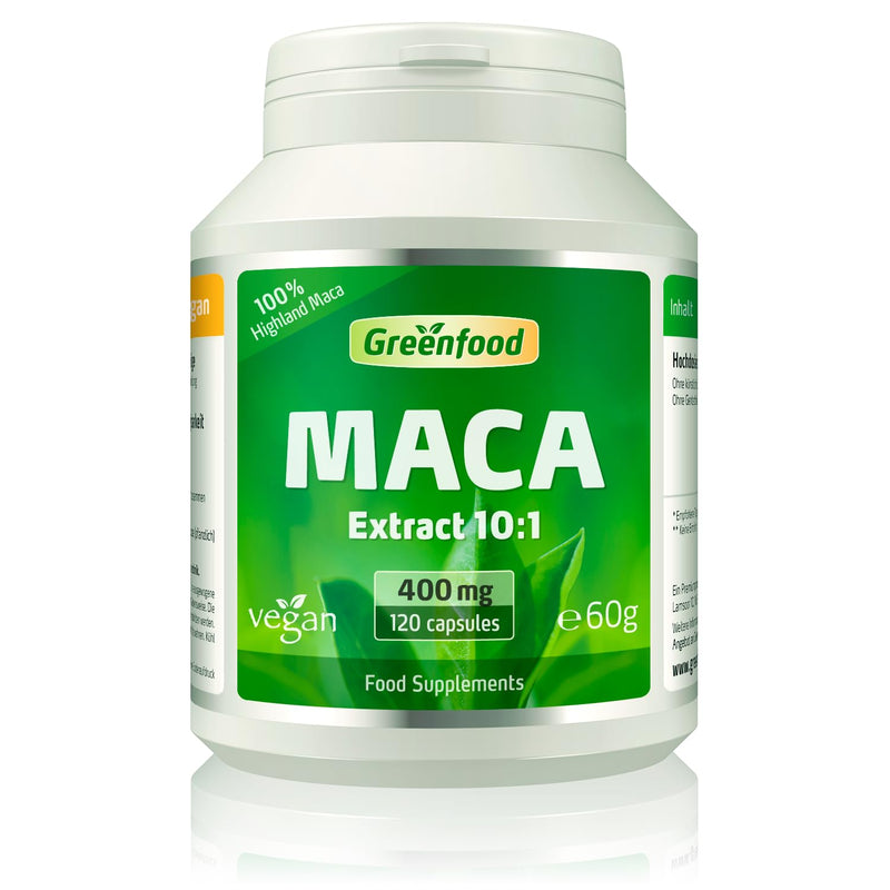 Highland Maca, Root Extract (10:1), 400 mg, high dose, 120 Capsules. Vegan
