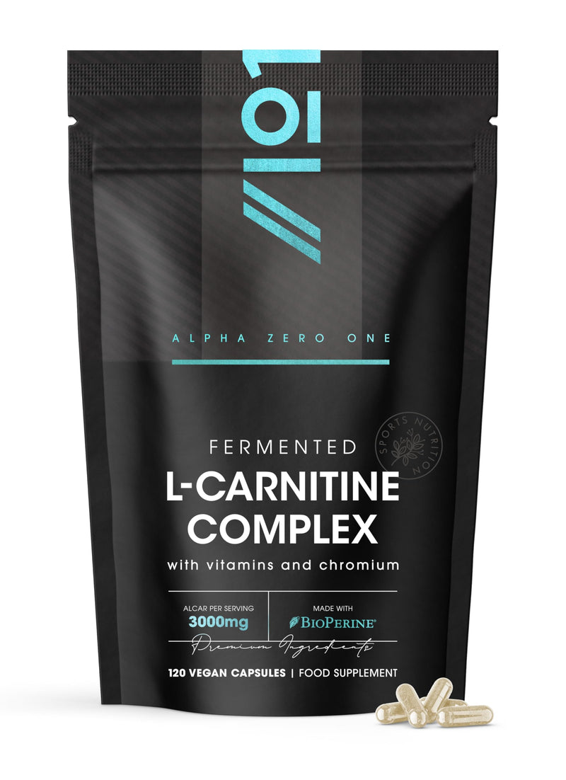 L-Carnitine 3000mg with BioPerine - 120 Vegan Capsules - Energy & Metabolism Support - High Strength Acetyl L-Carnitine Complex (1 Month Supply) by Alpha01