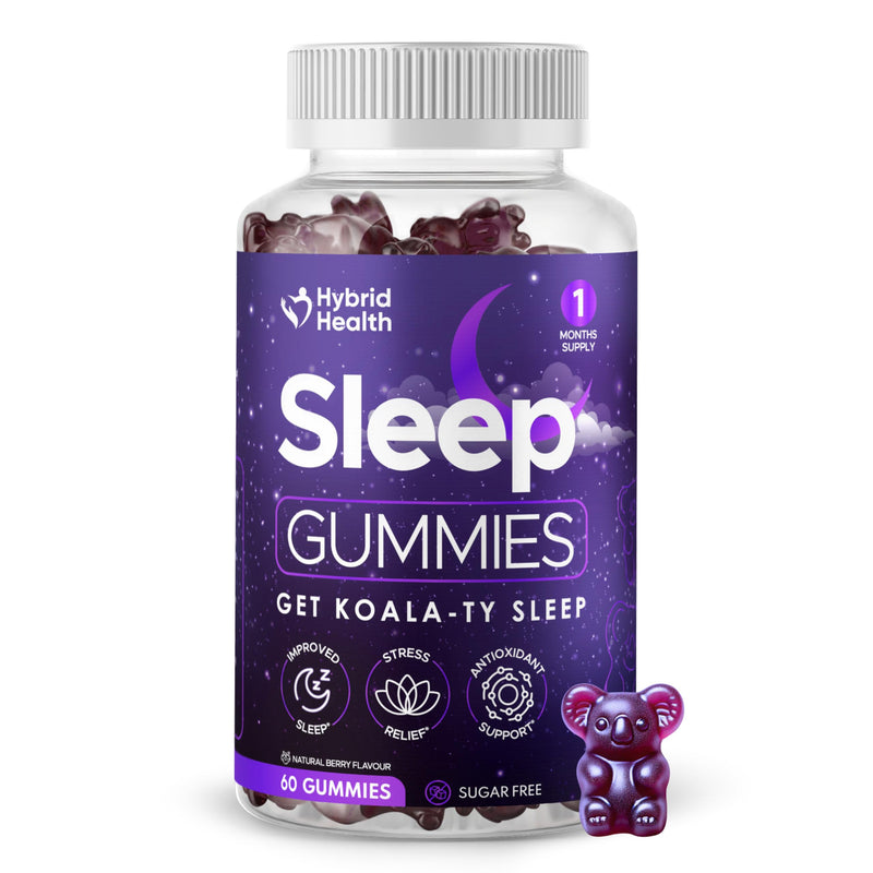 Sugar Free Sleep Gummies x 60 | Maximum Strength | with Ashwagandha, Magnesium, Chamomile Extract | Natural Berry Flavoured | Get Koala-Ty Sleep 1 count (Pack of 60)