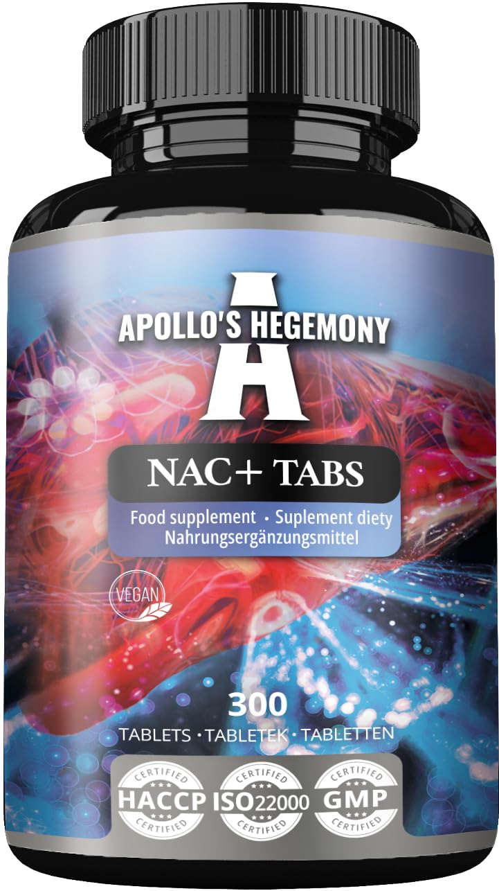 NAC+ 150 mg - N-Acetyl L-Cysteine and Artichoke Extract, 300 Vegan Tablets, 1200 Servings, Amino Acid Dietary Supplement, Supports Detox and Liver Health - by Apollo's Hegemony Tablet 300 count (Pack of 1)