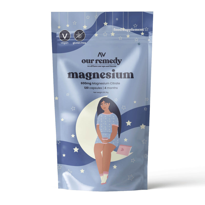 120-Count of 600mg Magnesium Citrate Capsules for Women — Made for Fast & Effective Absorption — Helps with Menopause, Relaxation, Joint Health, and Good Night's Sleep — Women's Owned and Made in UK 120 count