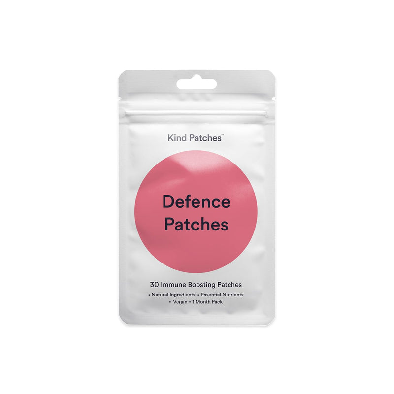 Kind Patches | Defence Patches | Immune System Support | Botanical Plant-Based Formula with Echinacea, Astragalus and Olive Leaf Extract, Vitamin C, D3 & Zinc | 30 Vegan Patches 30 count (Pack of 1)