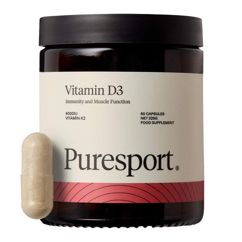 Puresport 4000IU Vitamin D3+K2 (60 Day Supply), High Strength Vegan Supplement for Immune Support, Bone & Heart Health, & Muscle Recovery, Marine Algae Sourced, Easy-Swallow Capsules 60 count (Pack of 1)