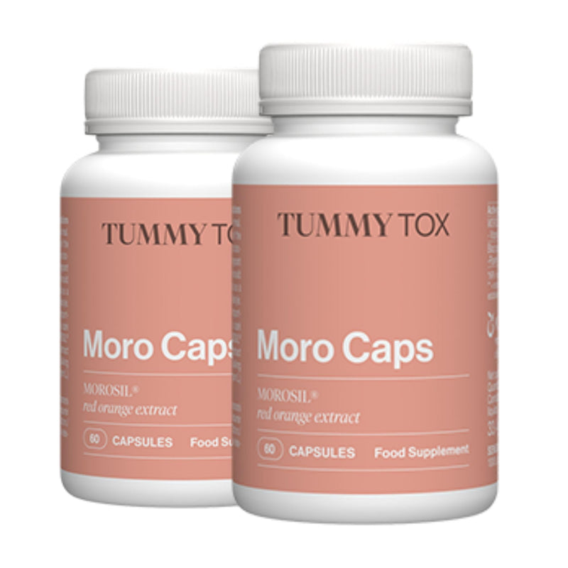 Morosil Capsules 400 mg, with Vitamin C Antioxidant and Black Pepper for Better Absorption, 120 Capsules, 1 per Day, Moro Caps by Tummy Tox Morosil 2x