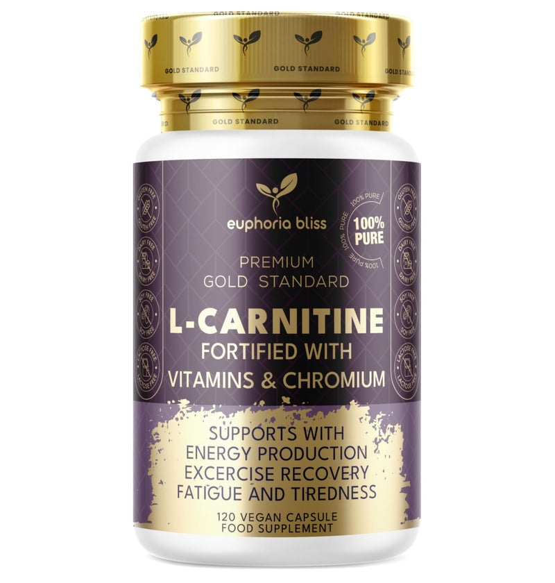 L-Carnitine Capsules 3000mg - L-Carnitine Formula with Vitamins D & B - High Strength L-Carnitine Tartrate Supplement – 120 Vegan Tablets – Supports Energy, Metabolism, & Reduces Tiredness & Fatigue