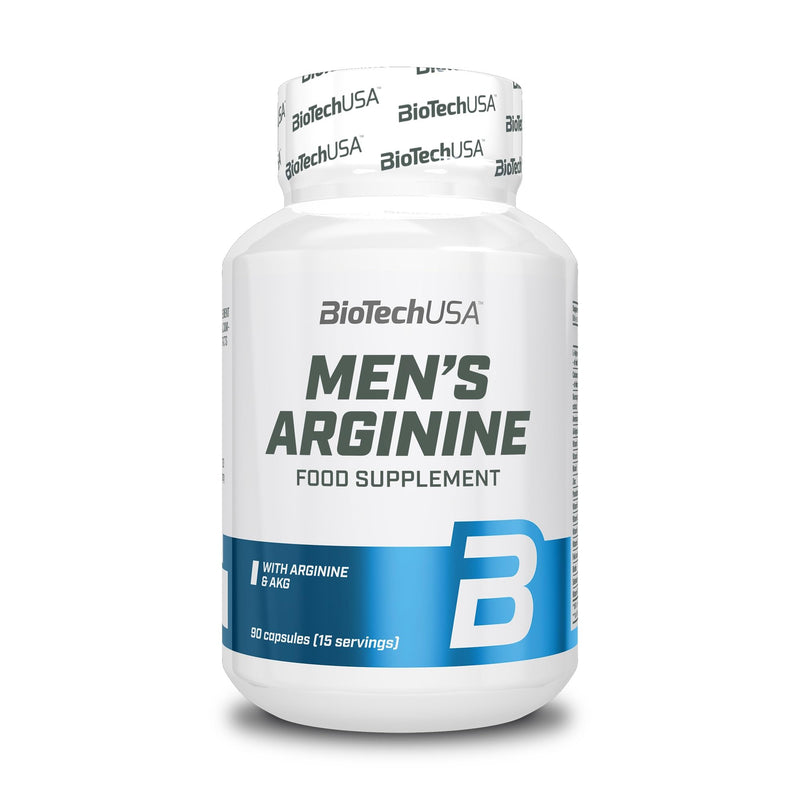 BioTechUSA Men's Arginine | Boost Vitality | with Herbal Ingredients | Vitamins | Zinc | Ideal for Men's Wellness | 90 Capsules_
