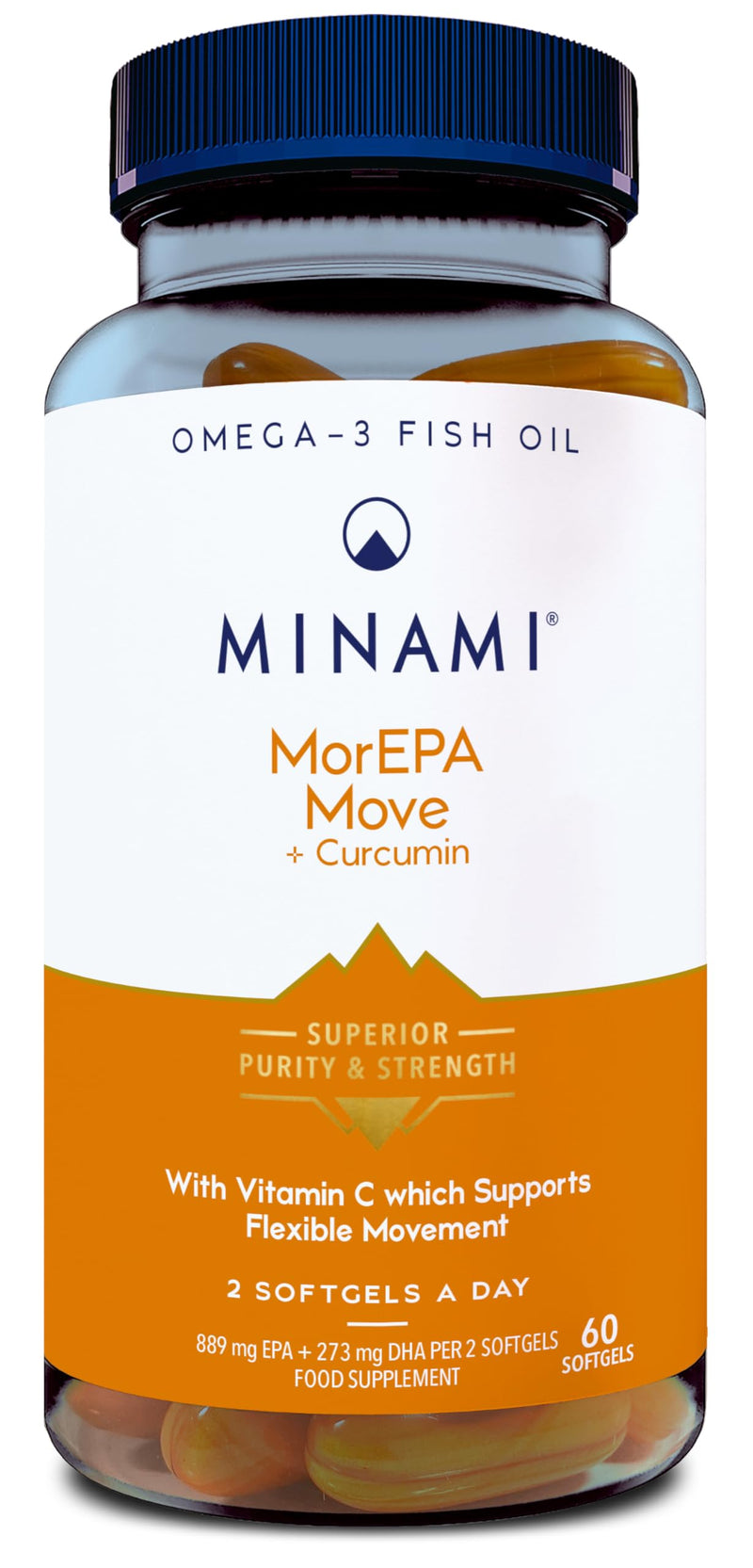 MINAM - Omega-3 Fish Oil - MorEPA Move + Curcumin - 60 softgels