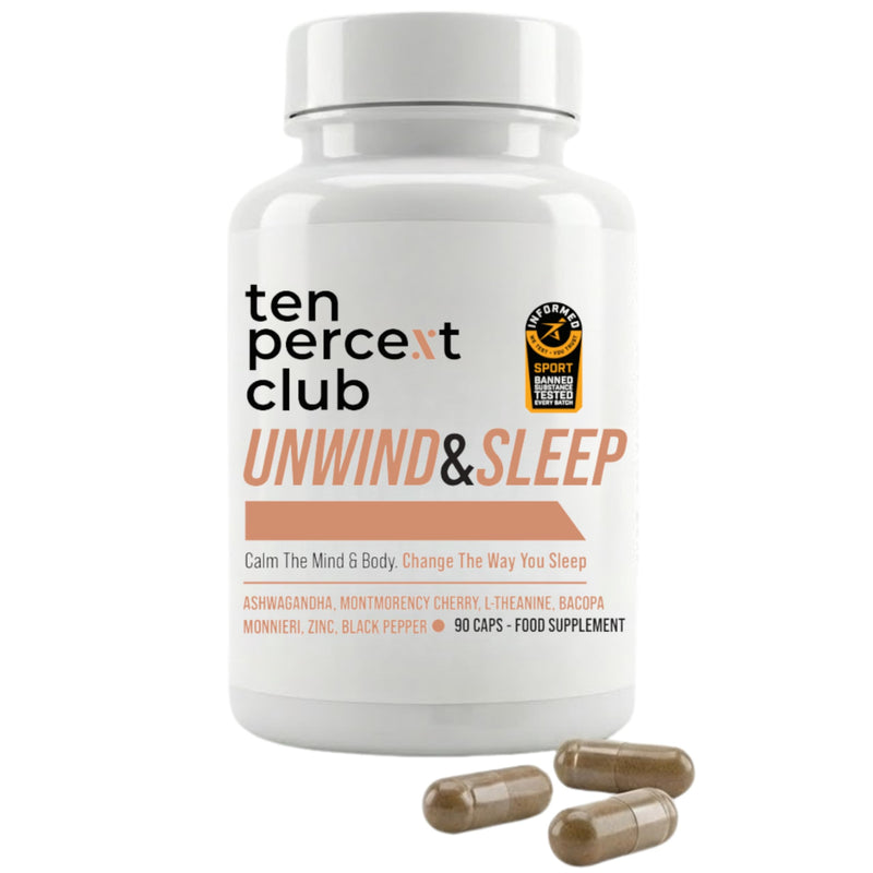Unwind & Sleep, Mushroom Complex for Stress & Rest — Natural Sleeping Aid, Ashwagandha, L-Theanine, Zinc Capsules, Deep Relaxation & Nighttime Recovery Support - 90 Capsules