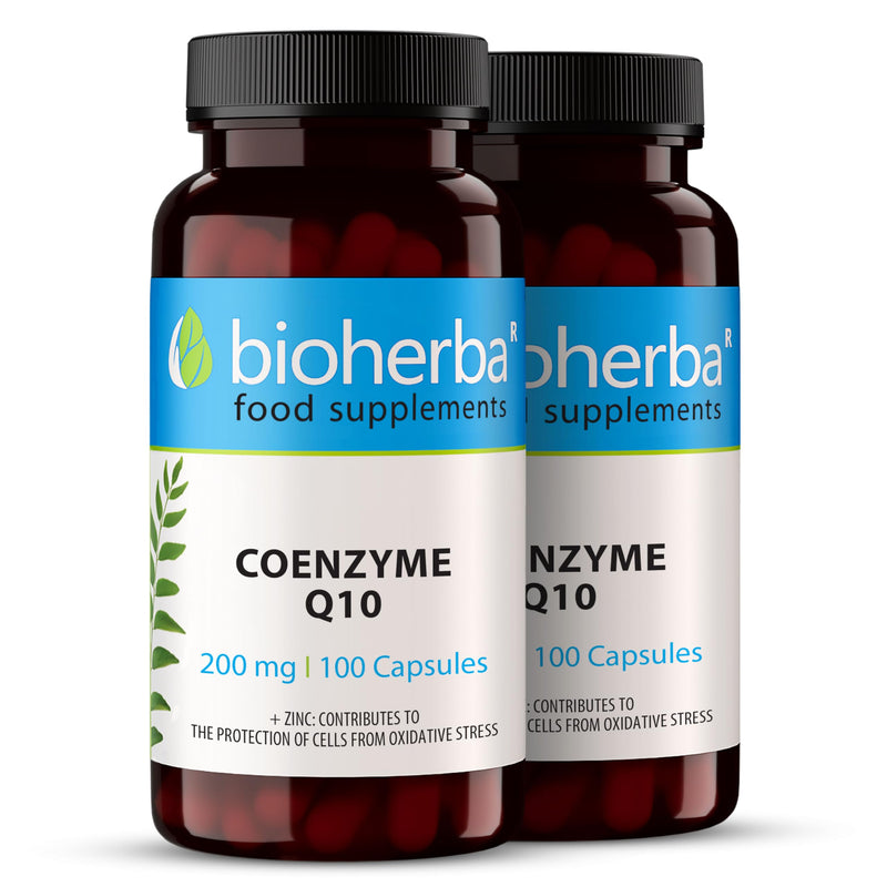 Coenzyme Q10 Capsules 200 mg –200 Count with Zinc – Dietary Supplement – BIOHERBA 200 pcs