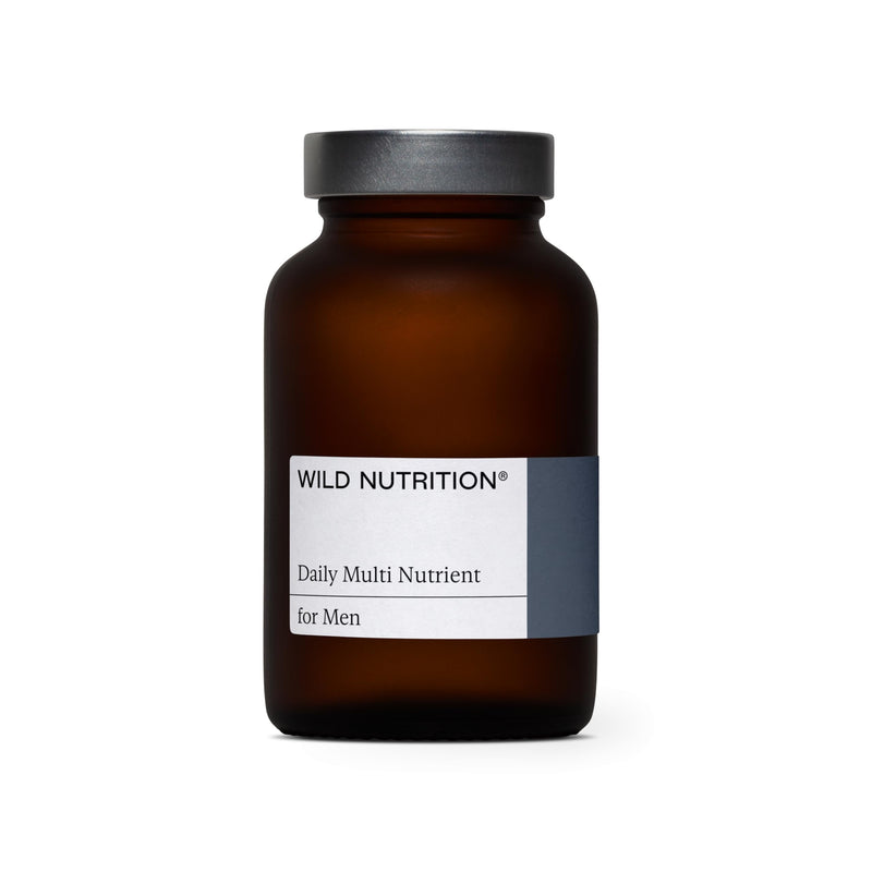 WILD NUTRITION Food-Grown® Men's Daily Multi Nutrient | Multivitamin Tablets for Men | Multivitamin for Men to Support Normal Testosterone, Brain & Nervous System, and Energy Metabolism | 60 Capsules Men's Multi 30 count (Pack of 1)