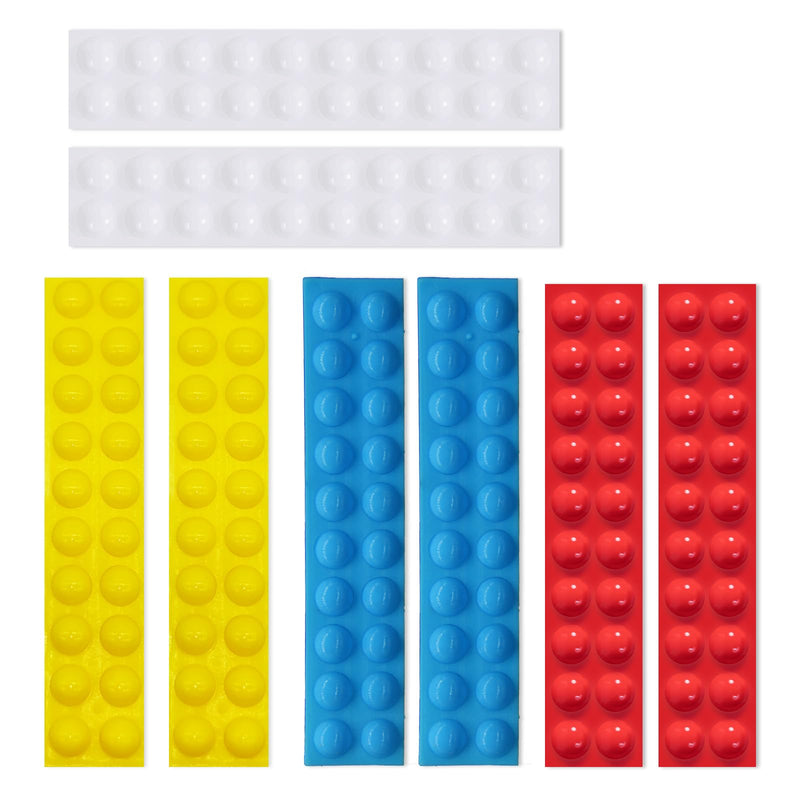 Bump Dots for Visually Impaired 160 Pcs Hemisphere Combo Pack(Yellow,Blue,White,Red) - Low Vision Aids Braille Stickers Raised Tactile Dots for Elderly, Blind