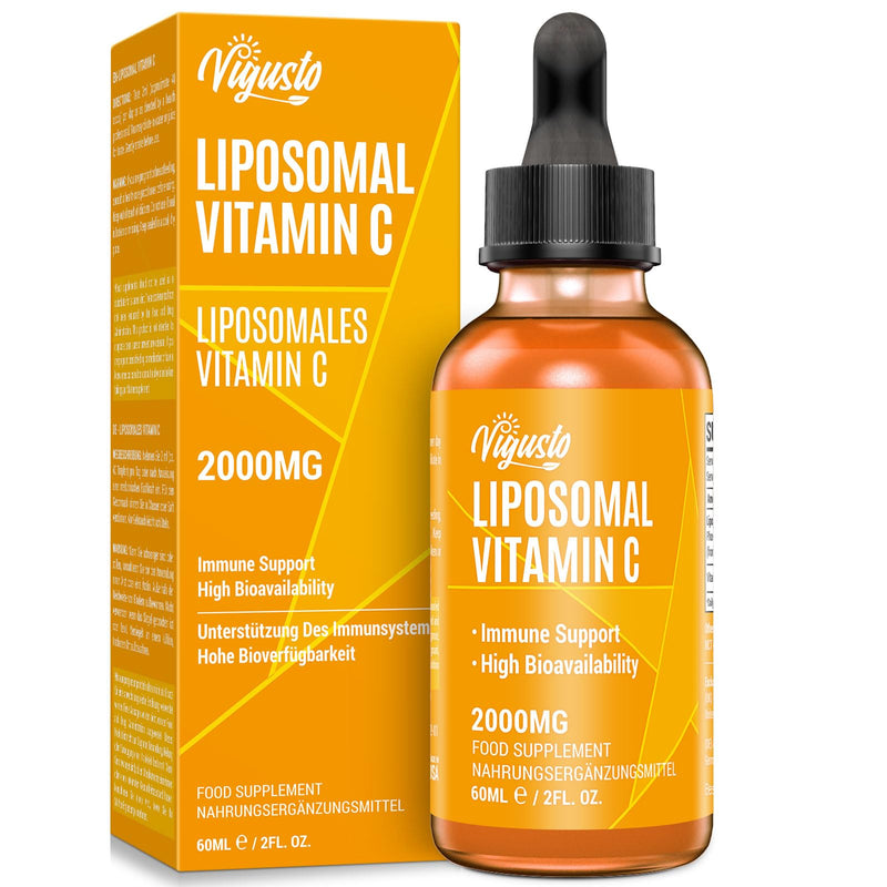 Liposomal Vitamin C 2000MG - High Absorption Liquid Supports Immunity, Antioxidant Supplement, Boosts Collagen, Soy-Free, Non-GMO, Vegan 60 ml (Pack of 1)