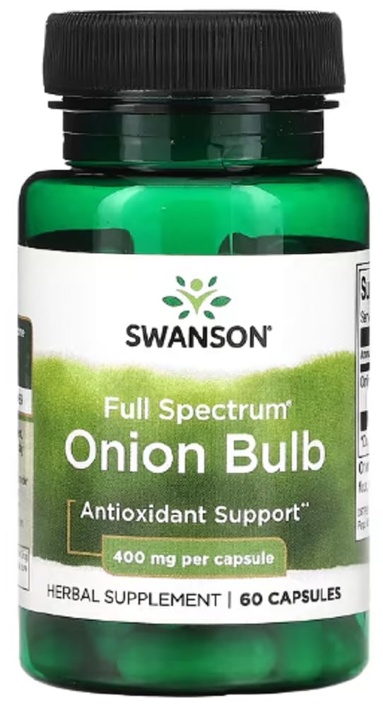 Swanson - Full Spectrum Onion Bulb | Premium Botanical Capsules for Holistic Health | 400mg - 60 Count 60 count (Pack of 1)