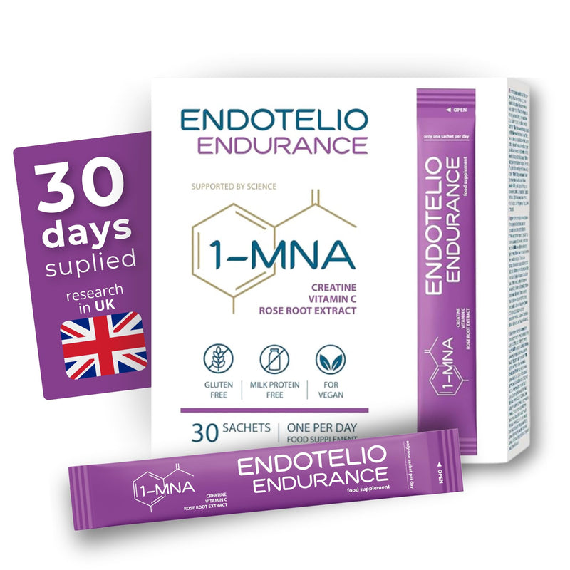 1-MNA Endurance, Rhodiola Rosea & NAD Supplement Powder, Creatine & Vitamin C, Sports Performance & Recovery for Athletes, Runners, Cyclists & Bodybuilders, 30 Sachets