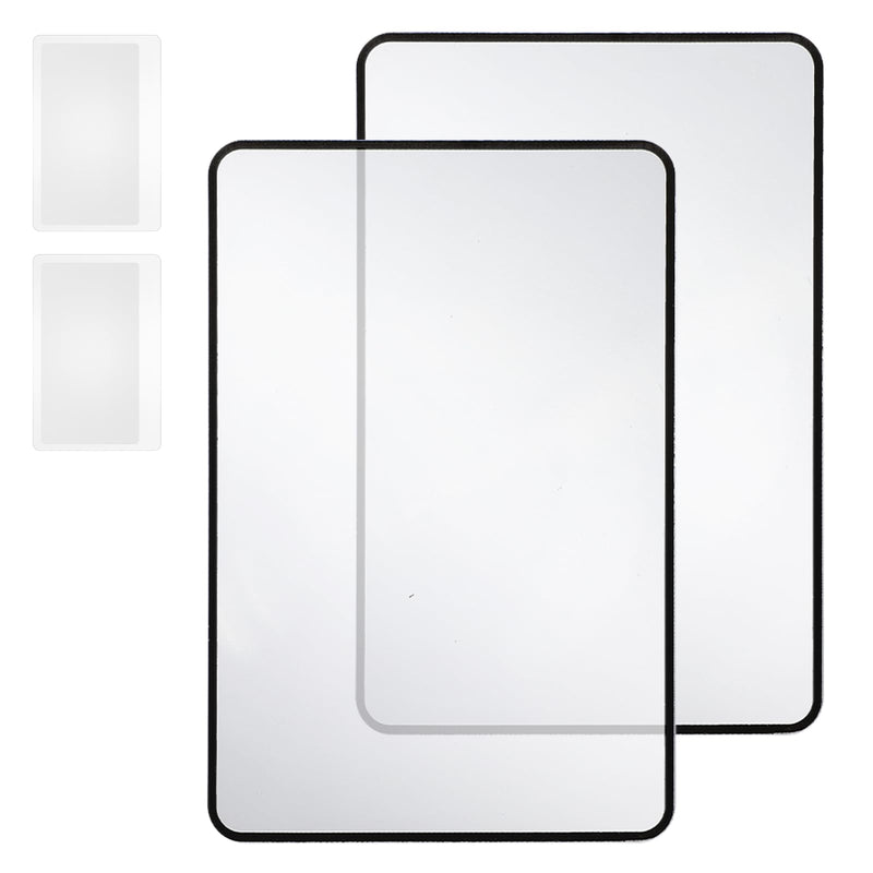 4 Pcs Page Book Magnifying Sheet 3X Handy Size Magnifier Bookmark Card Clear Lightweight Magnifier Flat Plastic Optical Fresnel Lens for People with Low Vision Seniors Reading Small Prints 4