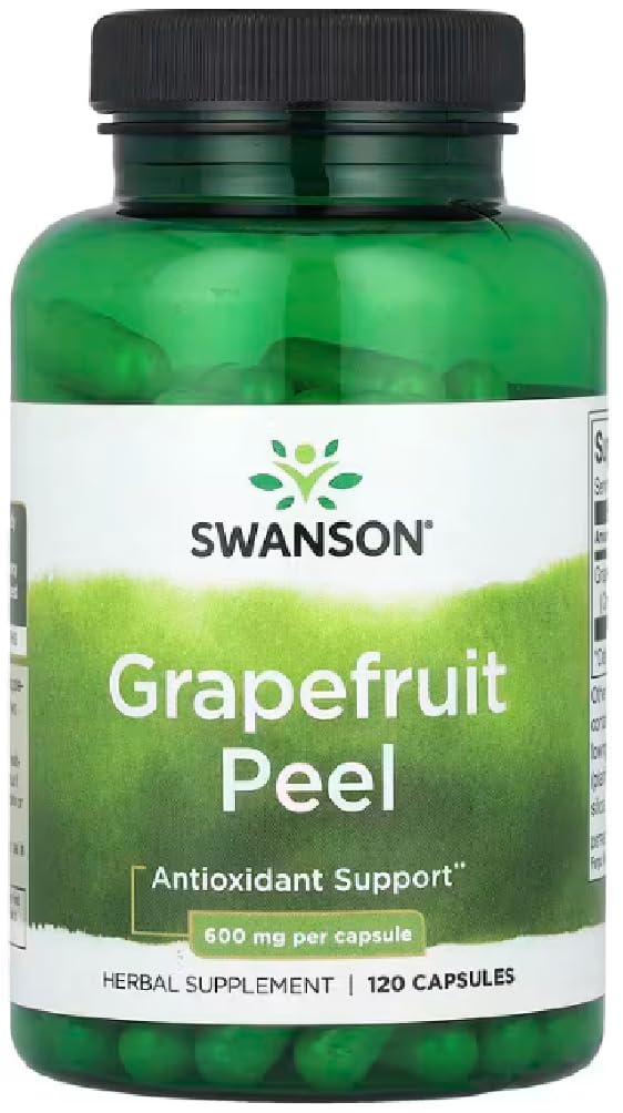 Swansons Swanson - Grapefruit Peel, 600mg | Antioxidant and Digestive Support - 120 Capsules