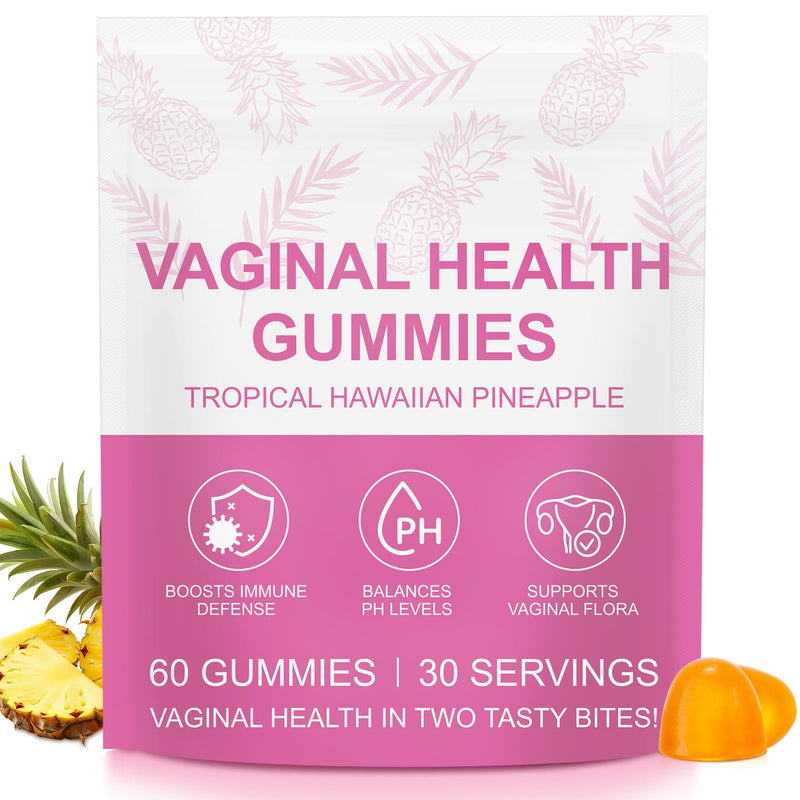 Premium Feminine Balance Gummies - Hawaiian Pineapple PH Balance Gummies for Women of All Ages, Support Women’s Health & Wellness - Immune Support - Vegan & Gluten-Free 60PCS 60 count (Pack of 1)