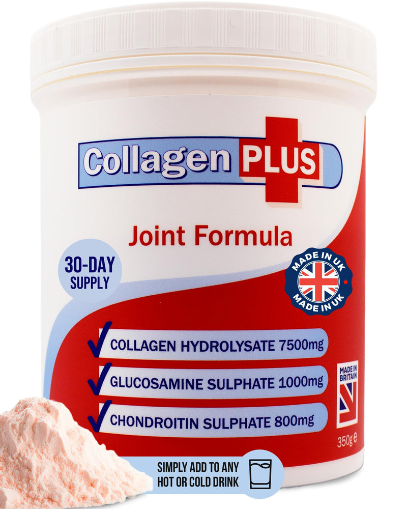 Collagen Plus 3-in-1 Powder for Women & Men - Orange Flavoured & Dissolves Easily. with Vitamin C, Glucosamine, Chondroitin & Collagen for Joints - Yeast, Lactose & Gluten Free - 350g Collagen Plus 3-in-1 (Orange Flavour With Glucosamine & Chondroitin)