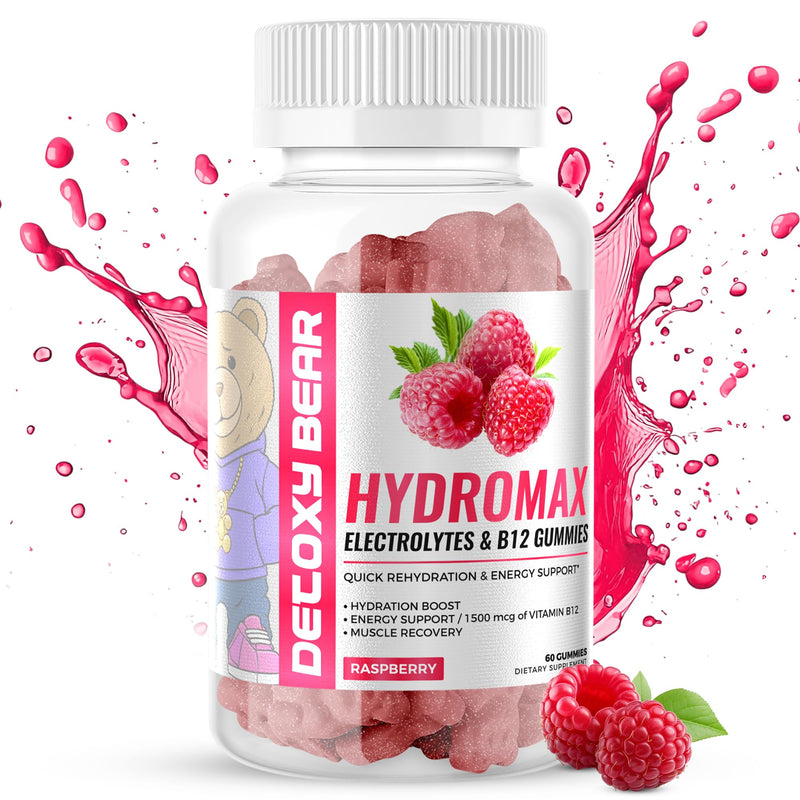 Hydromax Electrolytes Gummies - 60-Count Keto Electrolyte 2000mg and B12 Vitamin 1500mcg - Soft Chewable Gummies for Energy Support, Non GMO, Hydration Boost, Muscle Recovery