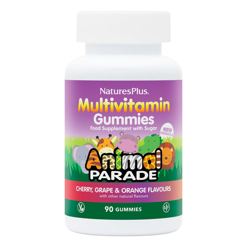 NaturesPlus Animal Parade Kids Gummies - All Natural Gummies Multivitamin for Children - Gluten Free, Vegetarian, Non GMO - 90 Gummies