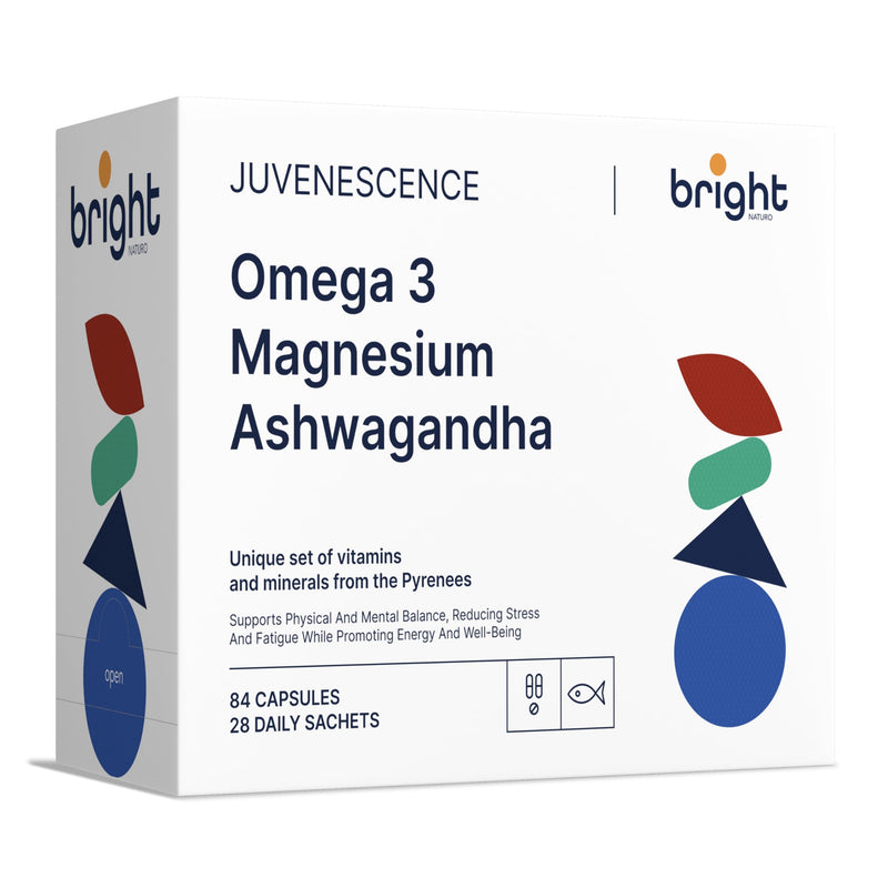 Omega 3 TG, Magnesium, Ashwagandha - SmartAbsorb™ | for Brain Function, Nervous System & Sleep | 28 Daily sachets