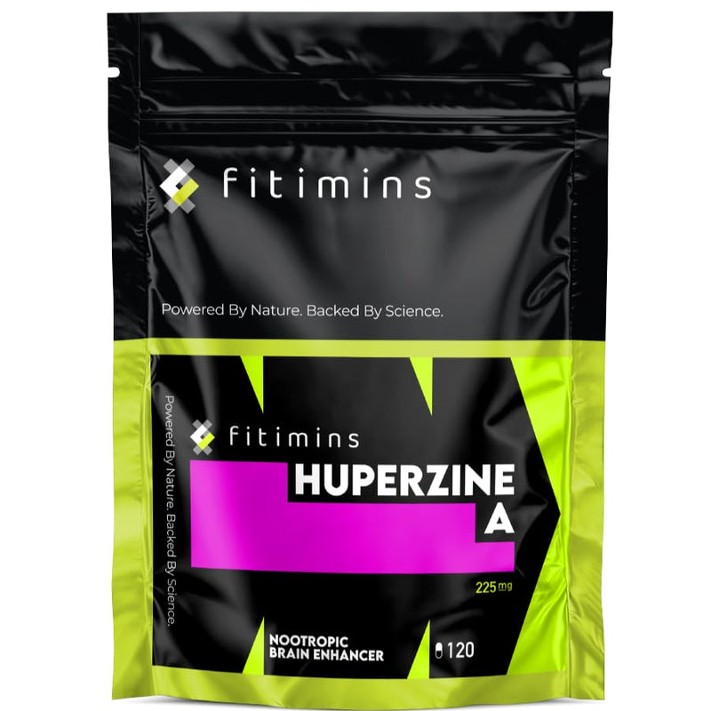 Huperzine A 225mcg | Nootropic Supplement | 120 Vegan Capsules | 4-Month Supply | Memory, Learning, Cognitive Function & Concentration Support | Fitimins