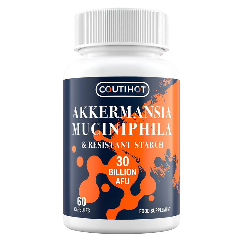 Akkermansia Muciniphila Probiotic 30 Billion AFU, Gut Health & Microbiome Support, Advanced Probiotic Supplement, 60 Capsules 60 count (Pack of 1)