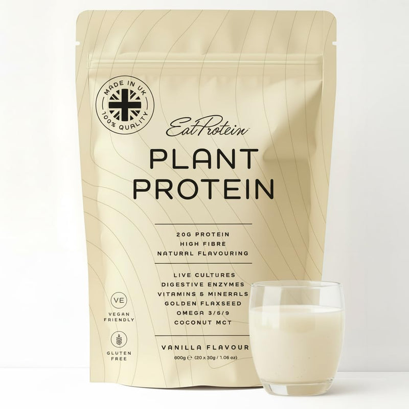 Vegan Protein Powder Designed for Women | 600g | 20g Pea Protein with Added Vitamins, Fibre & Live Cultures | Dairy, Lactose, Gluten & Soy Free Plant Based Protein Shake | UK Made | Vanilla