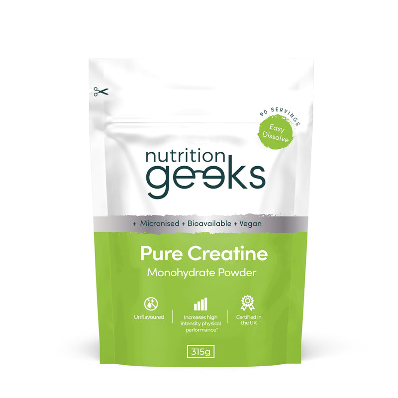 Pure Creatine Monohydrate Powder - 315g (90 Servings) - Easy Dissolve Creatine Powder, Unflavoured & Micronised (Not Creatine Gummies or Creatine Tablets), Vegan Creatine for Women and Men 3 Months Supply (1 Pack)