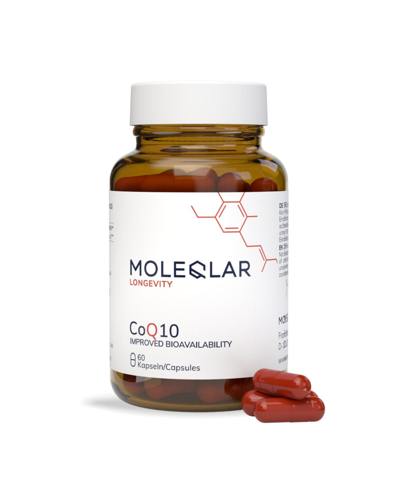 MoleQlar Coenzyme Q10 Capsules Pack of 60, Dietary Supplement with Ubiquinone from Fermentation, Capsule Form for Convenient Daily Use, Suitable for 30 Servings, Easy Daily Supplement Intake