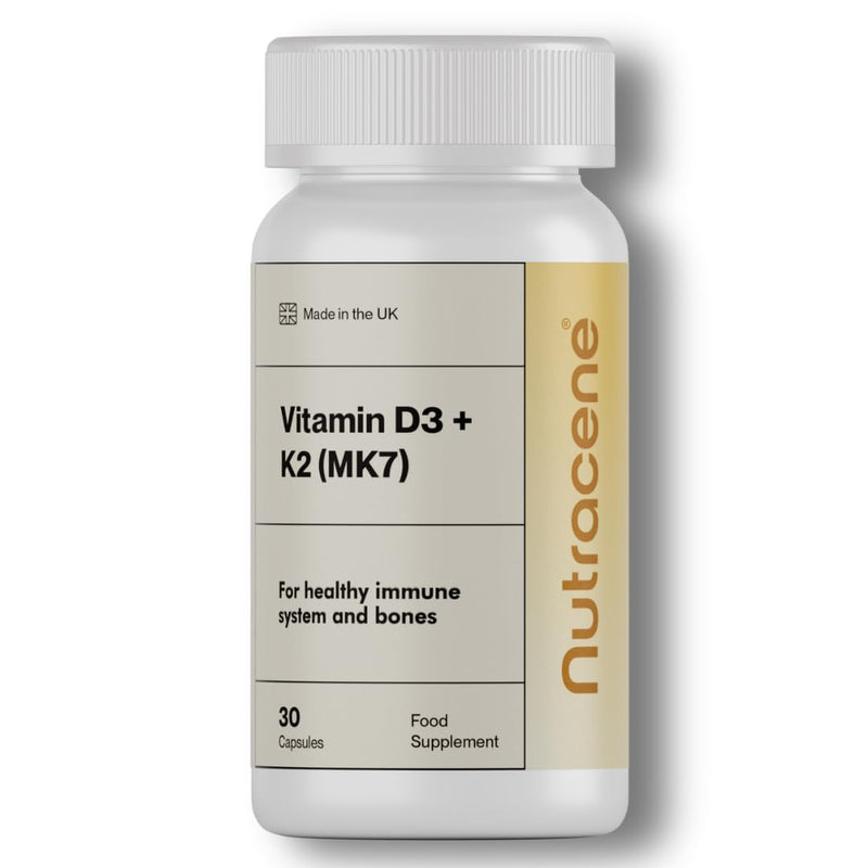 Premium Vitamin D3 3000 IU + K2 MK7 100µg | Made in the UK to GMP Standards | Superior Bone Health & Immune Support | Optimal Calcium Absorption | Vegetarian Capsules