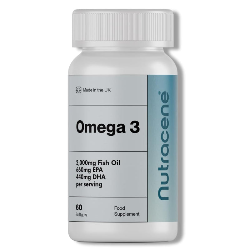 Premium High Strength Omega 3 Fish Oil 2000mg | 660mg EPA & 440mg DHA per Serving | Made in the UK to GMP Standards | Supports Heart, Brain & Eye Health | GMO & Gluten Free | 60 Softgels
