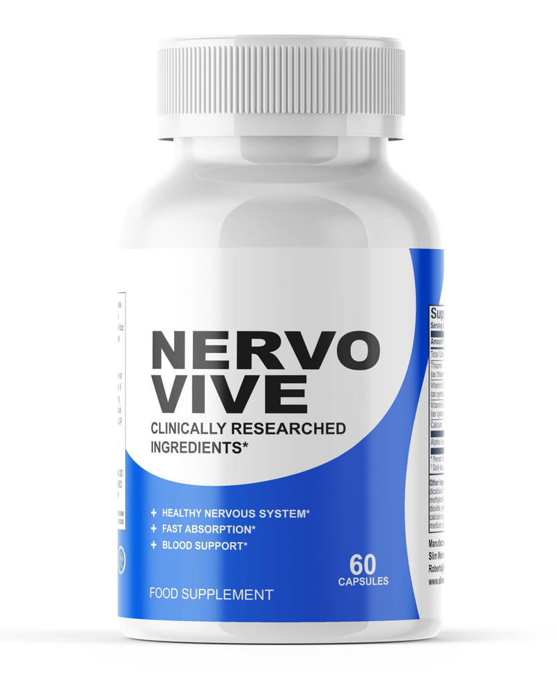 Nervovive - Brain Health Support - Clinically Researched Ingredients - All Natural - 60 Capsules/Slim Warriors