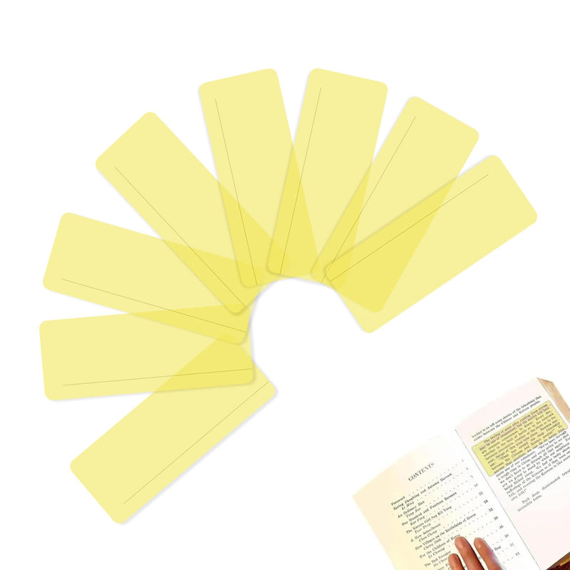 SANTUO Coloured Overlays for Dyslexia 8 Pack - Yellow Overlays for Dyslexia Reading Tools, Dyslexia Aids & Visual Stress Relief for ADHD, Irlen Syndrome